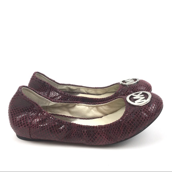 Michael Kors leather ballet flats python snake NEW - Picture 2 of 7
